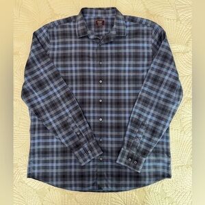 Navy and Blue UNTUCKit Walton Plaid Shirt- Size XXL